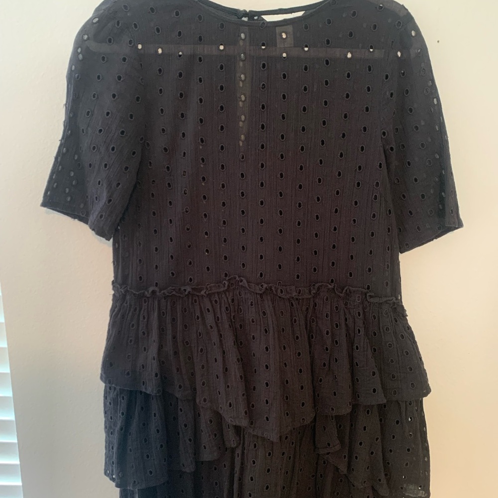 H&M Black Eyelet Dress